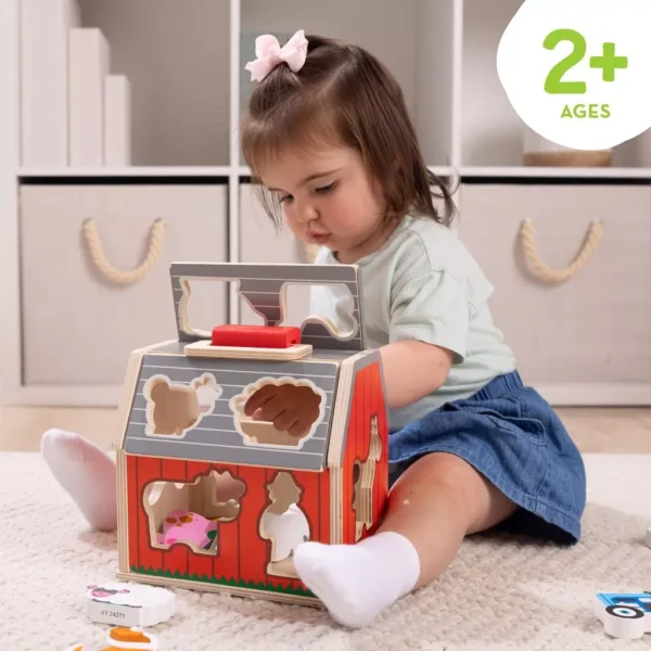 Wooden Animal Shape Sorting Barn